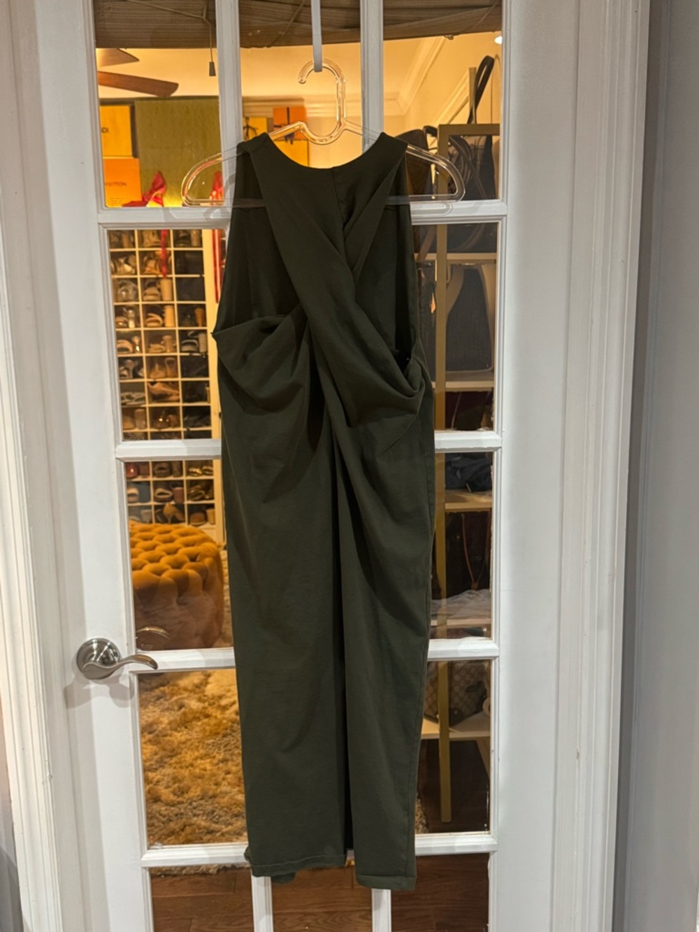 🫒 Zara Olive‎ Green Sleeveless Maxi Dress with Twisted Knot Back🫒 - Picture 5 of 5